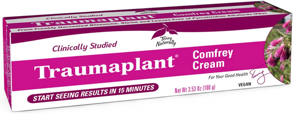 Terry Naturally Traumaplant Comfrey Cream - 3.53 Oz (100 G) - Non-Staining Topical Botanical, Free Of Toxic Pyrrolizidine Alkaloids (Pas) & Parabens - For External Use Only3.53 Ounce (Pack Of 1)