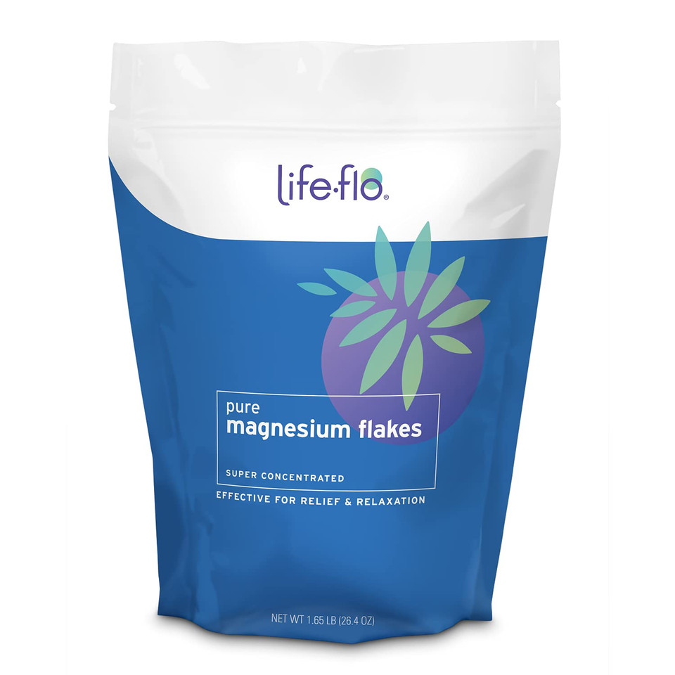 Life-Flo Pure Magnesium Flakes | Magnesium Chloride Brine From Zechstein Seabed | For Relaxing & Rejuvenating Body And Foot Soaks | 1.65 Lb1.65 Pound