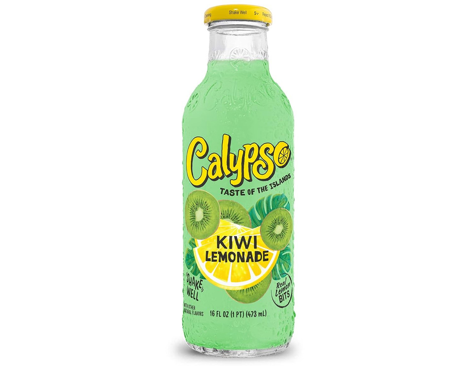 Calypso Lemonade | Made with Real Fruit and Natural Flavors | Kiwi Lemonade, 16 Fl Oz (Pack of 12)16 Fl Oz (Pack of 12)