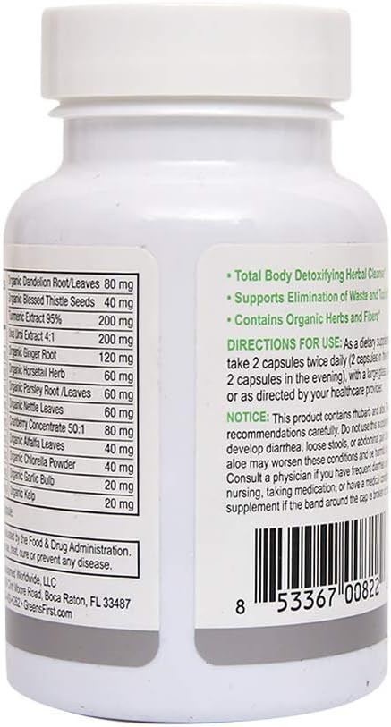 Greens First Full Body Am/Pm Cleanse, 20 Veggie Capsules  Supplement For Natural Detox Of Toxins  Full Intestinal & Constipation Relief  Digestive Health Capsule