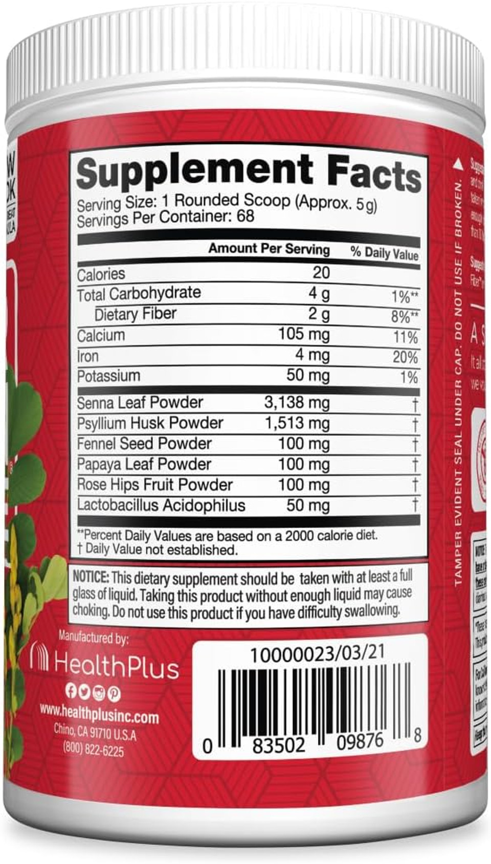 Health Plus Super Colon Cleanse, 68 Servings, 12Oz45 Servings (Pack Of 1)