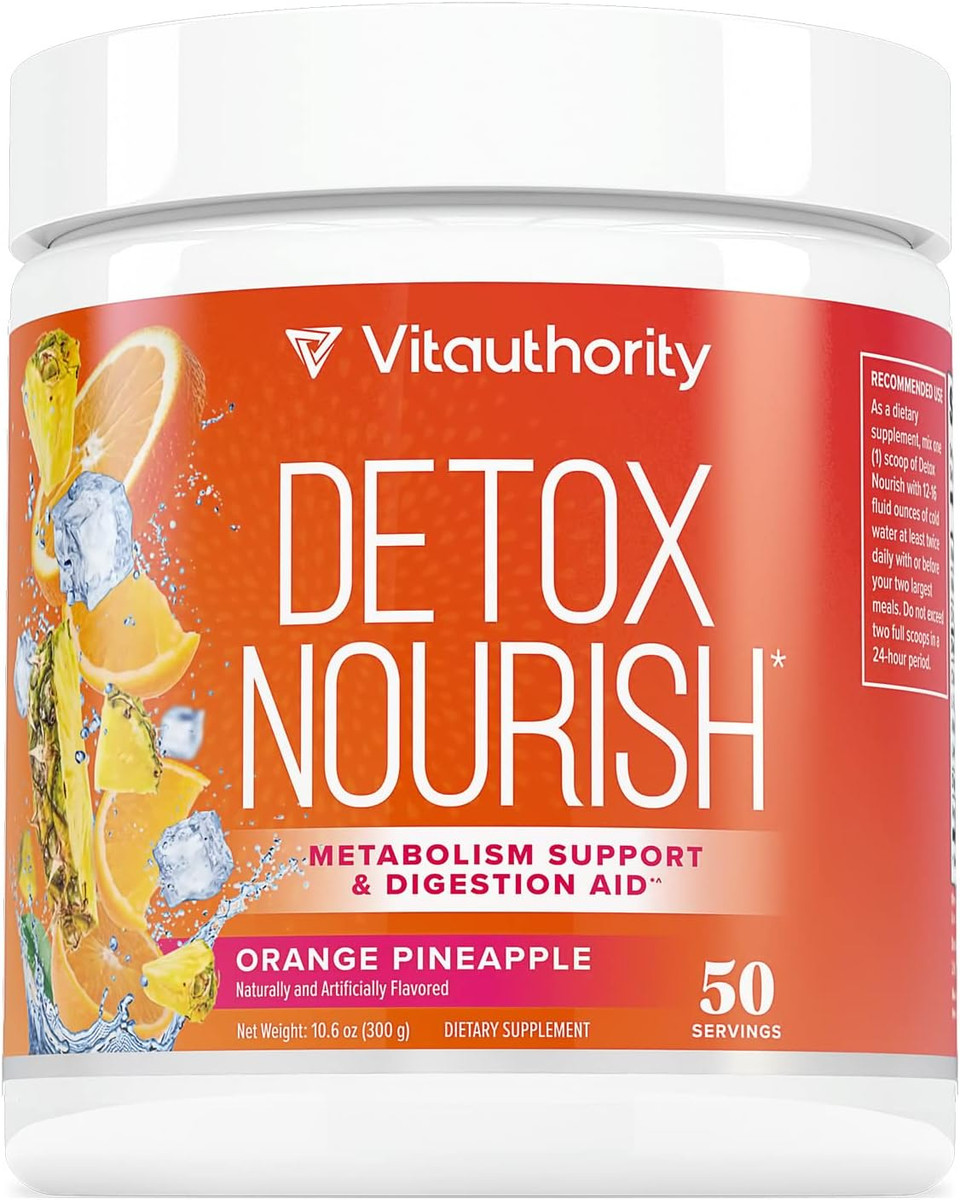 Nourishing Gut Cleanse And Detox Powder - Invigorating Gut Health Powder Detox Drink With Apple Cider Vinegar And Digestive Enzymes For Better Energy Digestion And Bloating Relief For Women And Menorange Pineapple10.9 Ounce (Pack Of 1)