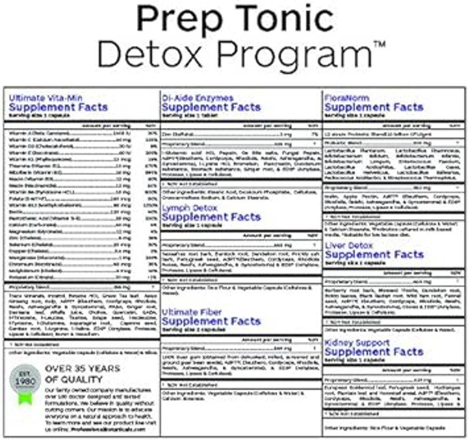 Professional Botanicals Prep Tonic Detox 10 Day Pkts
