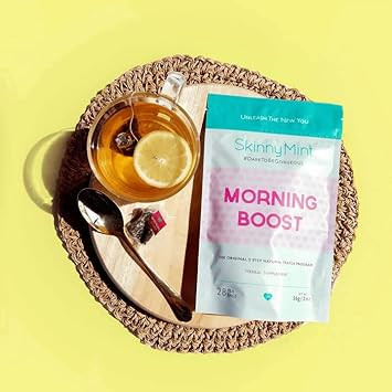 Skinnymint Morning Boost Teatox. All-Natural And Powerful Detox Tea. Boosts Energy And Strengthens Immunity