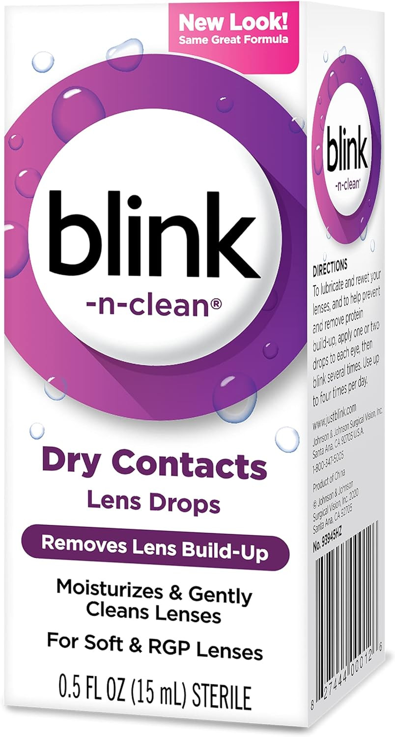 Blink-N-Clean Lens Drops For Soft & Rgp Lenses, 0.5 Fluid Ounces (Value Pack Of 6)