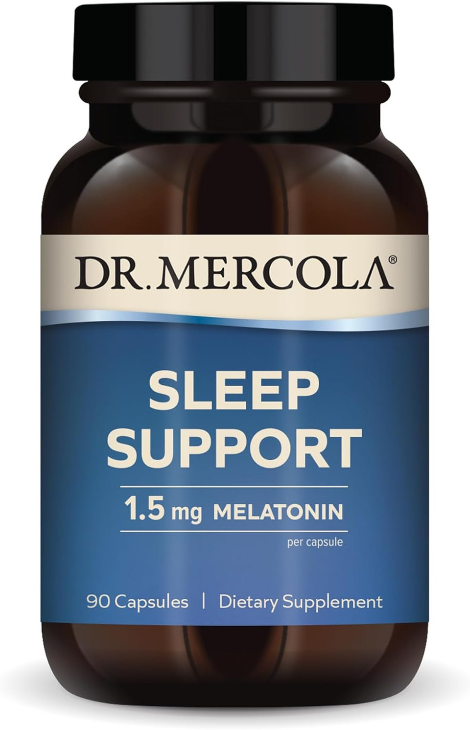 Dr. Mercola Sleep Support, 1.5Mg Melatonin Per Serving, 90 Servings (90 Capsules), Dietary Supplement, Supports Healthy Sleep And Mental Focus, Non-Gmo