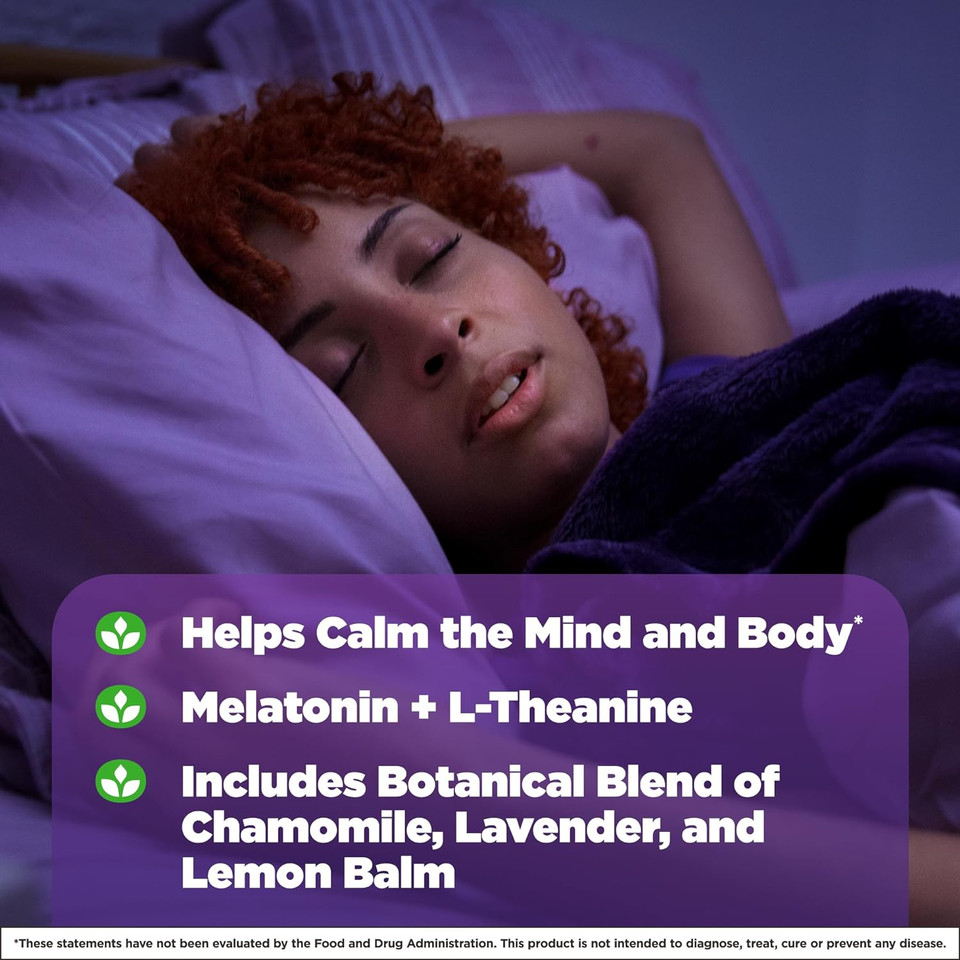 Natrol Sleep+ Calm, Drug Free Sleep Aid Supplement, Calm An Active Mind, Ease To Sleep, 60 Strawberry Flavored Gummies