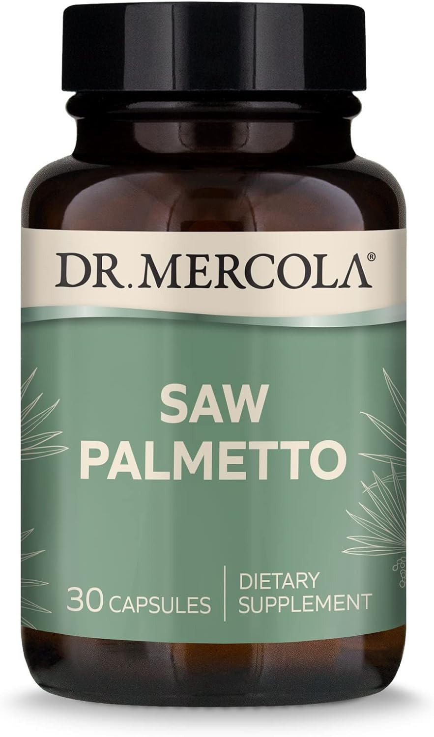 Dr. Mercola Saw Palmetto, 30 Servings (30 Capsules), Dietary Supplement, Supports Normal Detoxification Processes, Non-Gmo