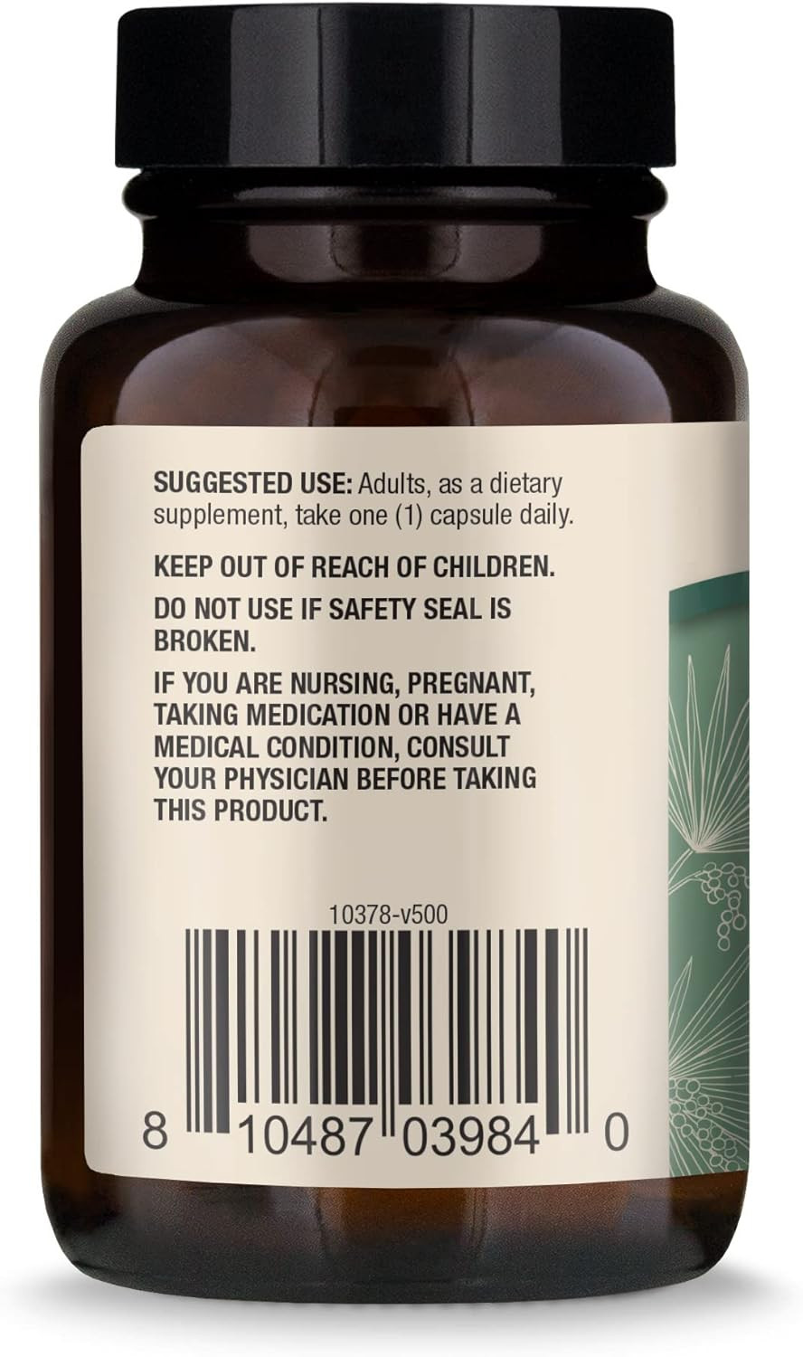 Dr. Mercola Saw Palmetto, 30 Servings (30 Capsules), Dietary Supplement, Supports Normal Detoxification Processes, Non-Gmo