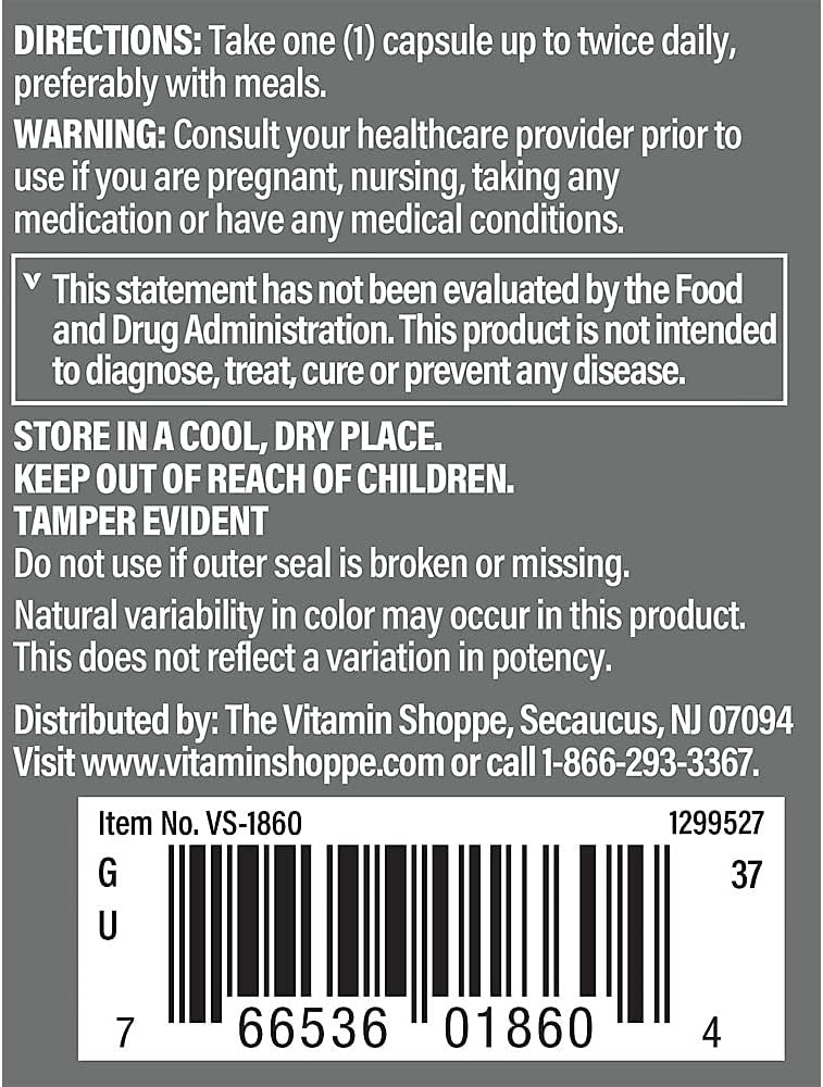 The Vitamin Shoppe Saw Palmetto & Pygeum Complex (60 Capsules)