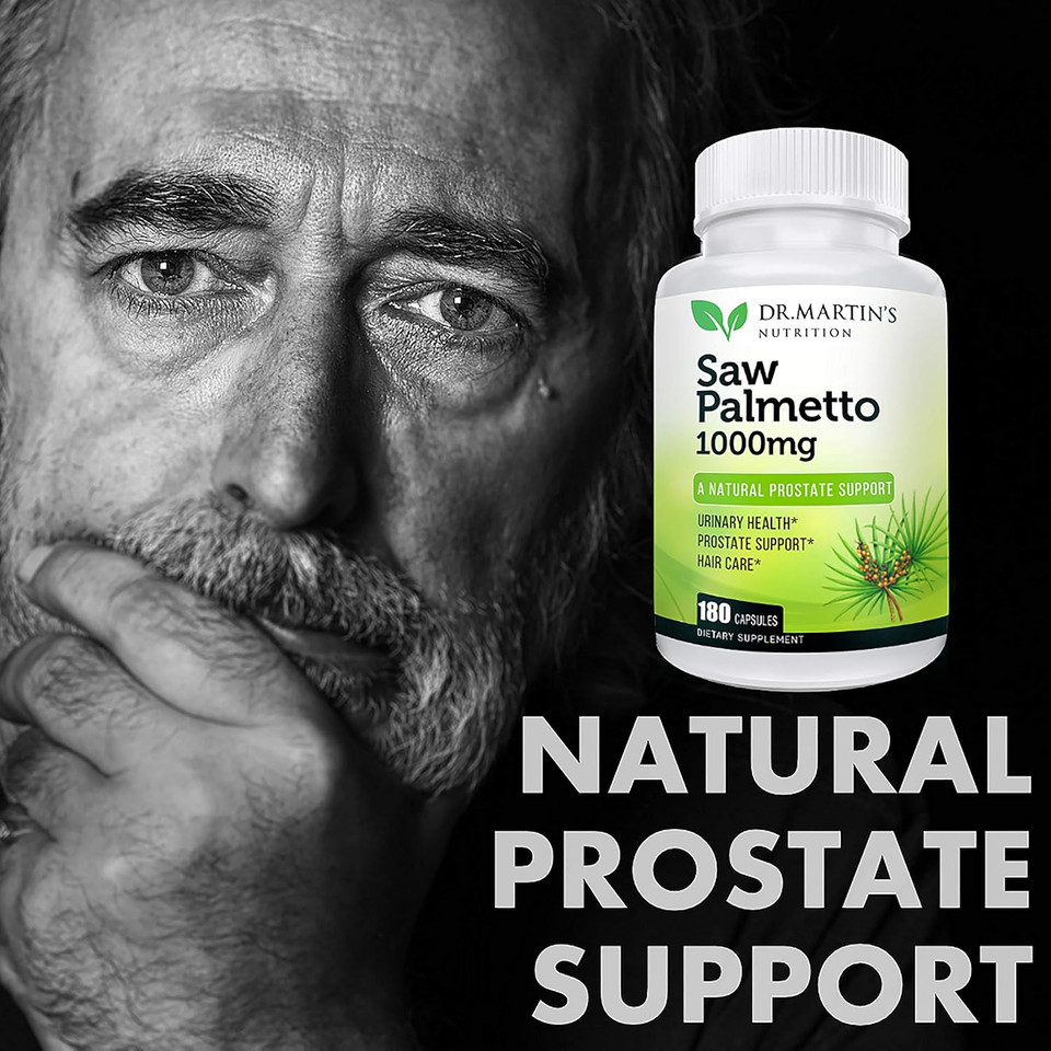 Usa Grown Saw Palmetto | 180 Capsules Prostate Health Supplement | Hair Growth For Men & Women | Support To Help Maintain Normal Urination Frequency & Natural Dht Blocker To Help Prevent Hair Loss