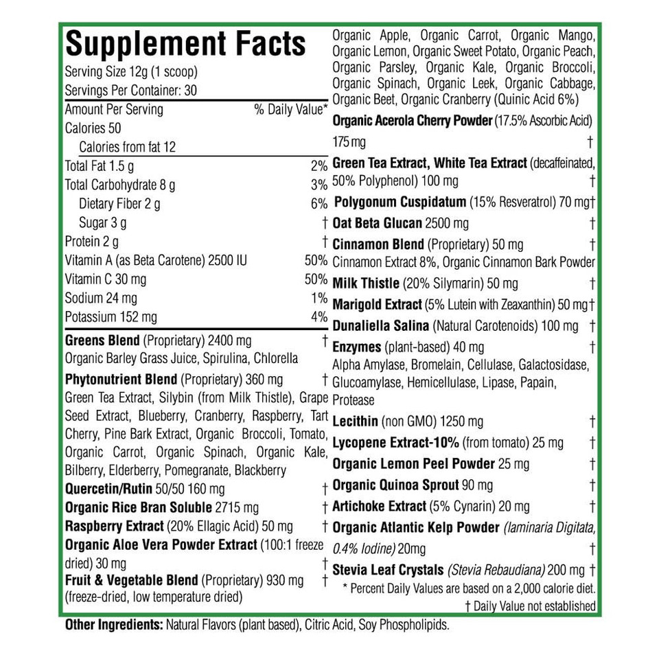 Biopharma Scientific Nanogreens: Greens Superfood Fruit & Vegetable Powder For Digestive Health & Immunity With Spirulina, Chlorella, Kale, Spinach, Plant Based, Strawberry Flavor, 30 Servings