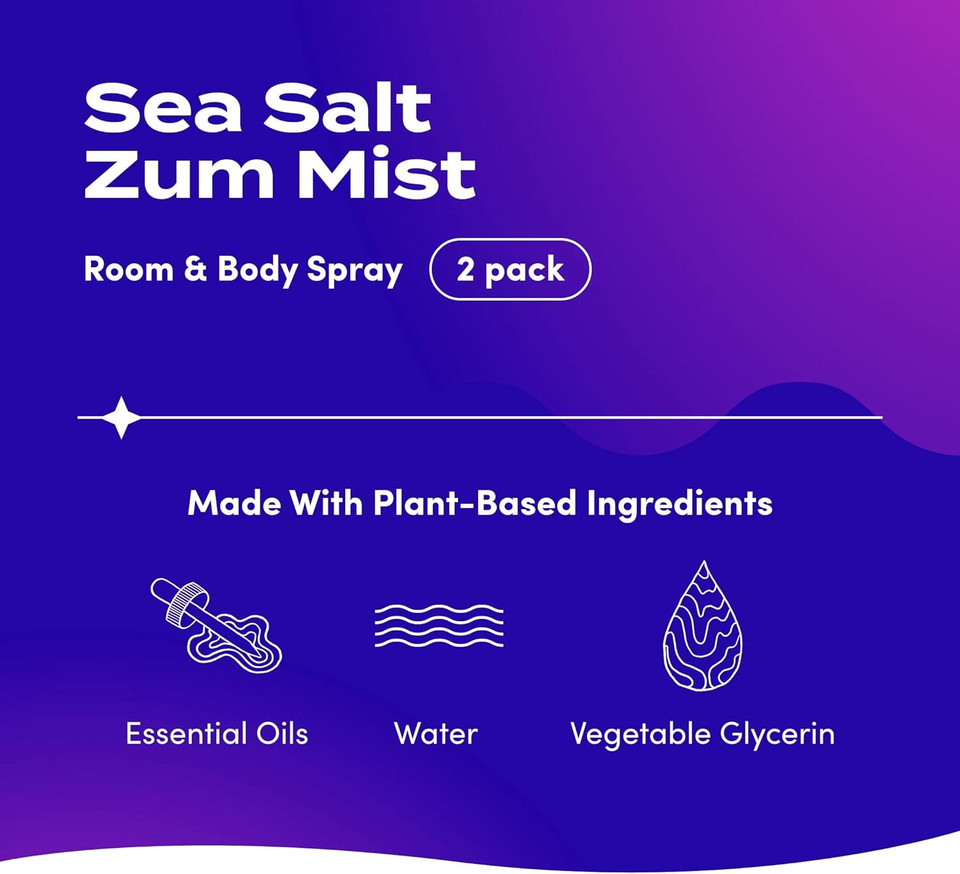 Indigo Wild Zum Mist Room and Body Spray - Sea Salt - 4 fl oz (2 Pack)