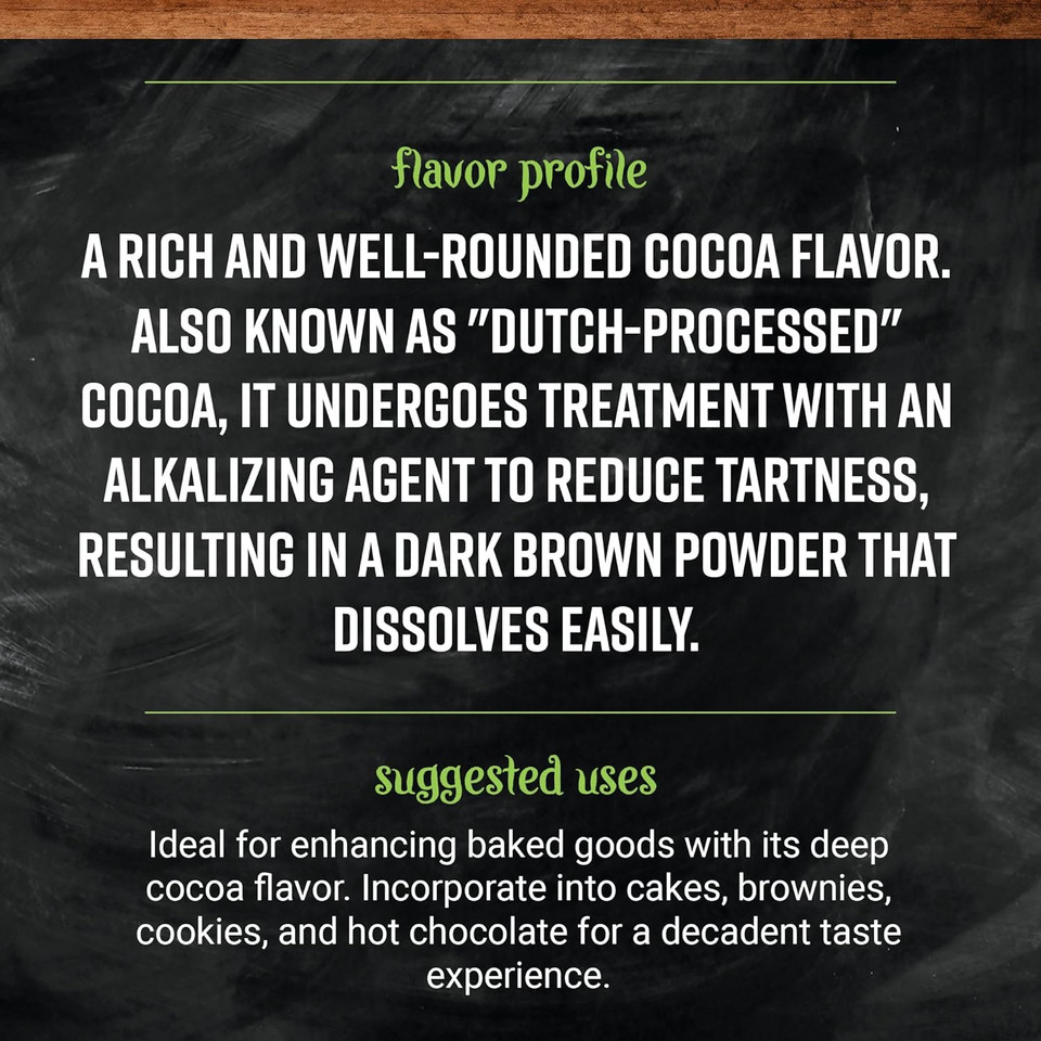 Frontier Co-Op Organic, Fair Trade Certified Cocoa Powder, 1 Pound Bulk Bag