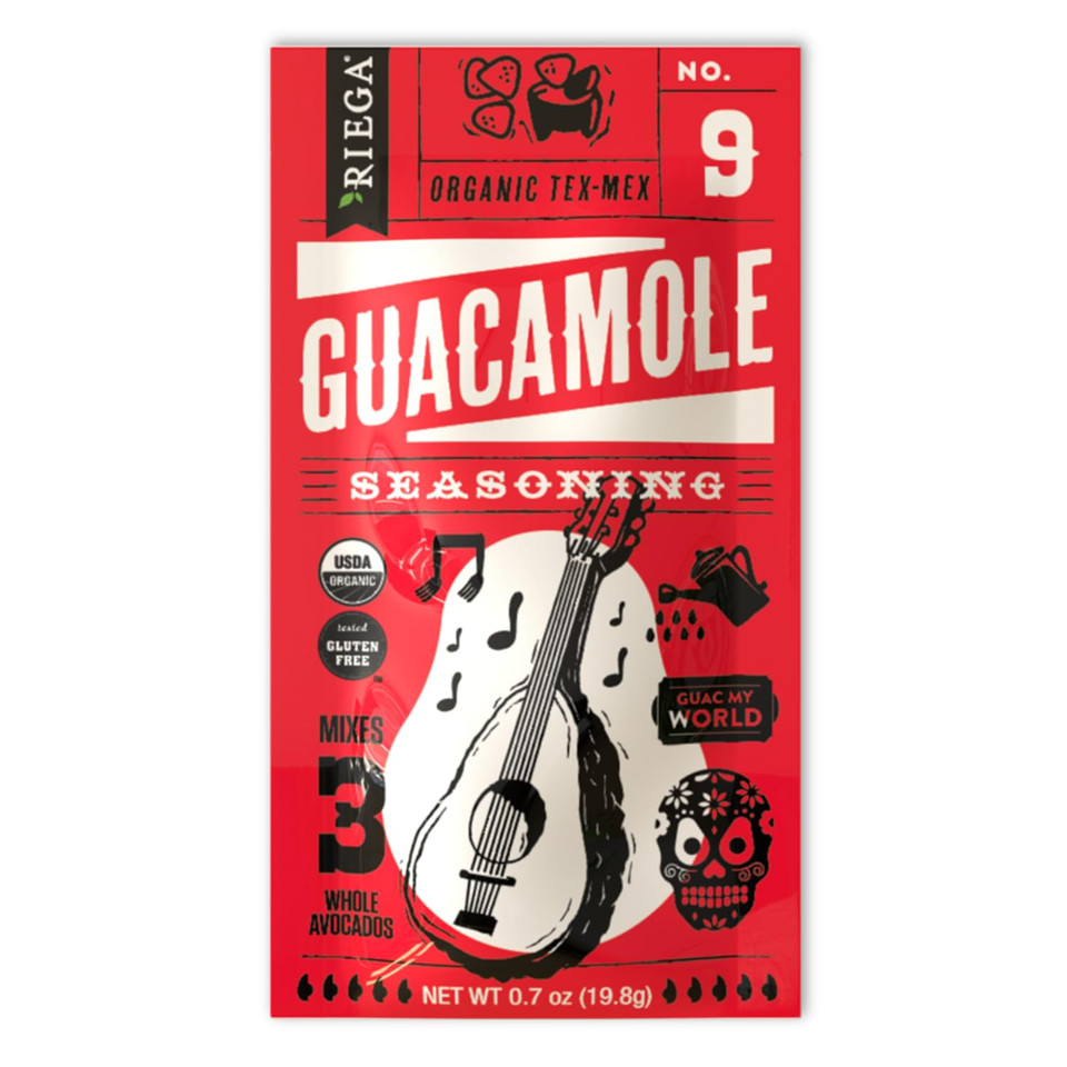 Riega Organic Guacamole Mix Seasoning, 0.7 Ounce (Pack Of 8)
