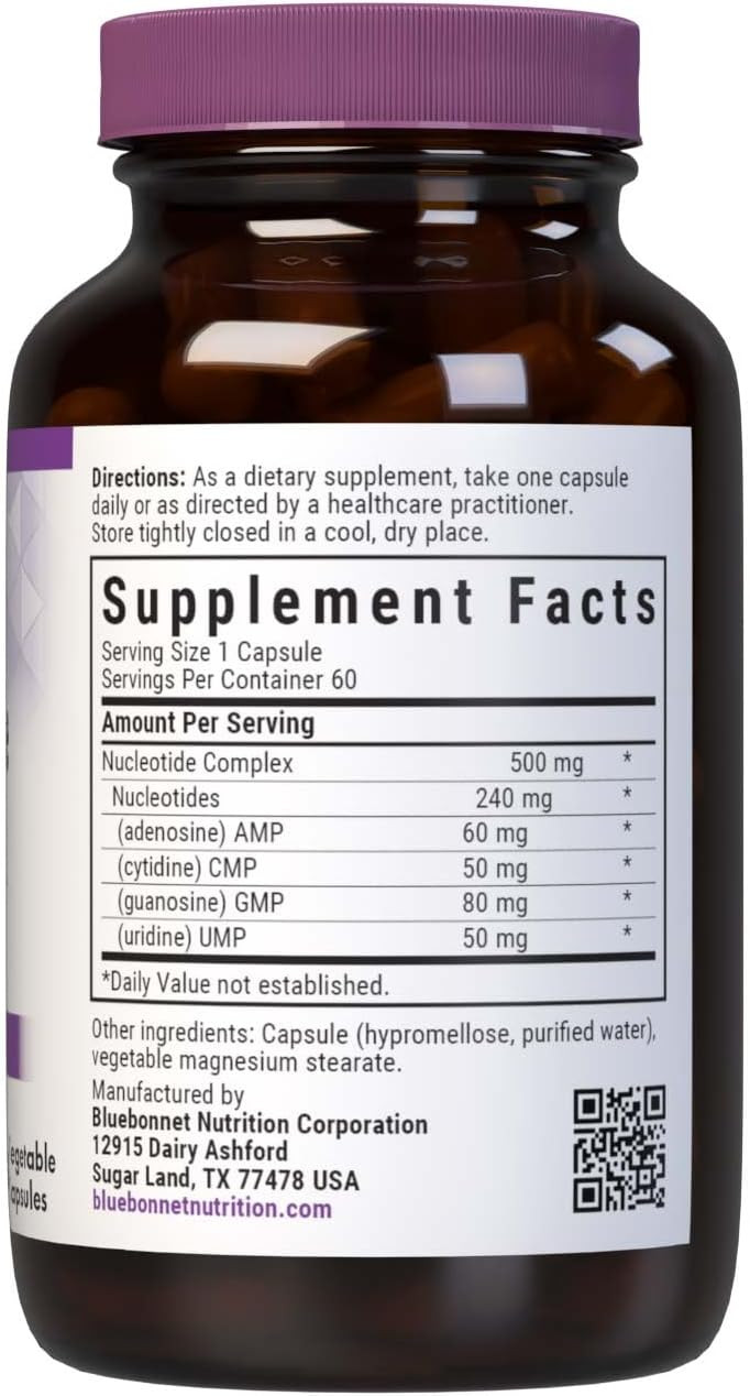 Bluebonnet Nucleotide Complex Supplement, 60 Count, White