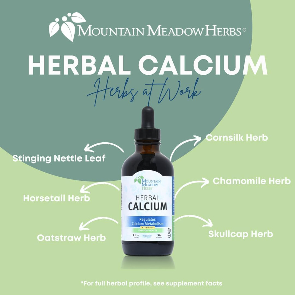 Mountain Meadow Herbs Herbal Calcium | Vegan, Liquid Calcium Supplement For Strong Bones & Teeth | Everyday Calcium For Women And Men | 2 Oz2 Fl Oz (Pack Of 1) Mountain Meadow Herbs Herbal Calcium | Vegan, Liquid Calcium Supplement For Strong Bones & Teeth | Everyday Calcium For Women And Men | 2 Oz2 Fl Oz (Pack Of 1)