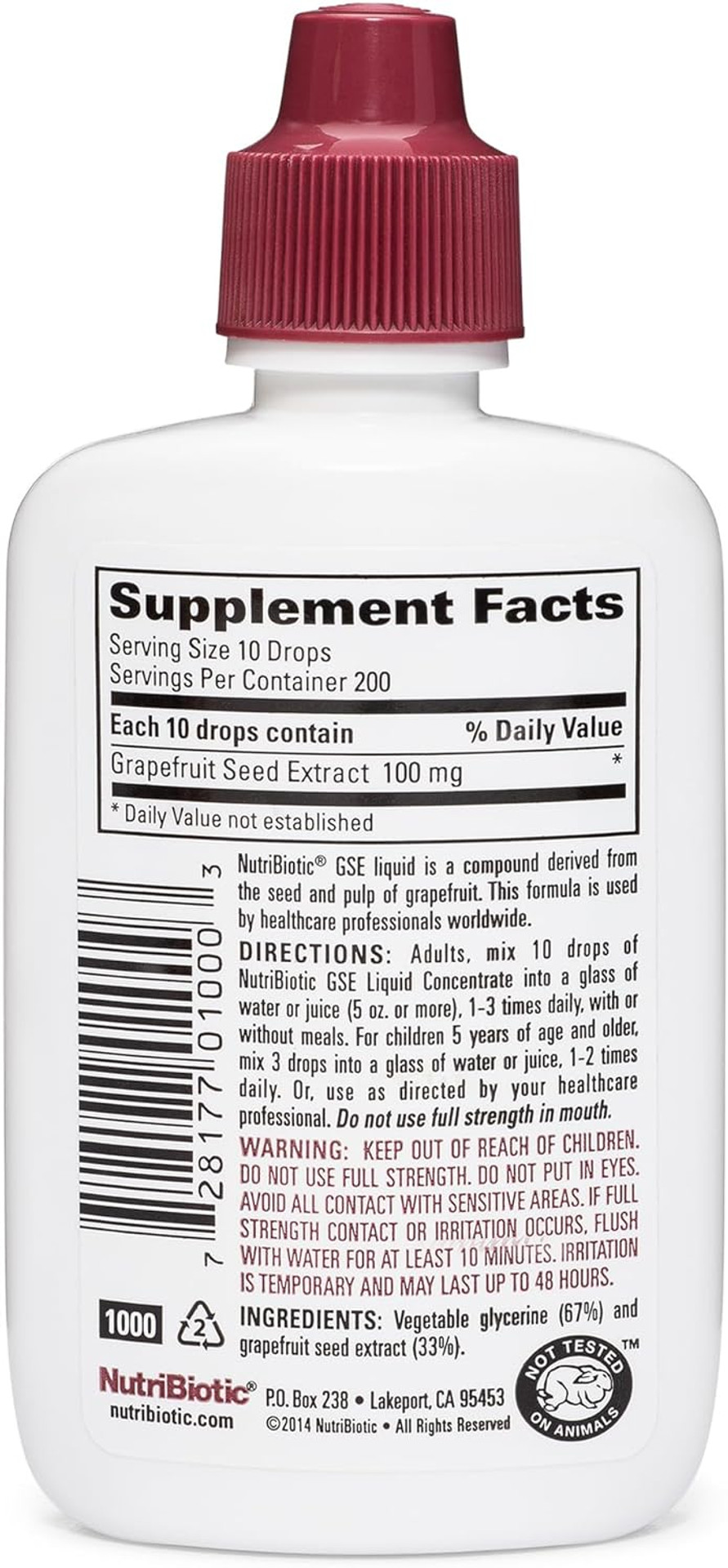 Nutribiotic  Gse, 2 Oz Liquid | The Original Grapefruit Seed Extract Premium Concentrate With Bioflavonoids | Potent Immune & Overall Health Support | Vegan, Gluten Free, Non-Gmo