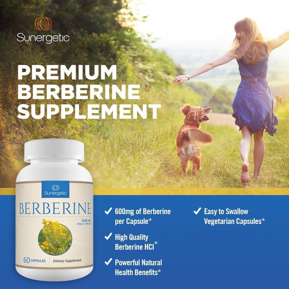 Premium Berberine Supplement - 1200mg of Berberine Per Serving - Berberine HCL Supplement Non-GMO - Immune Support- 60 Berberine Capsules