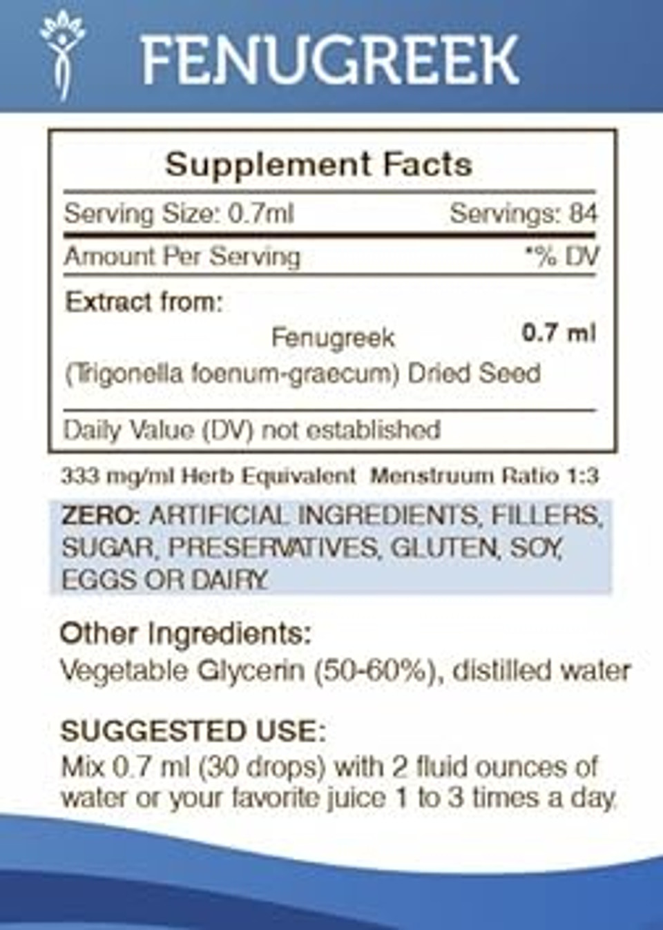 Secrets Of The Tribe Fenugreek Tincture Alcohol-Free Liquid Extract, Fenugreek (Trigonella Foenum-Graecum) Dried Fruit (2 Fl Oz)2.00 Fl Oz (Pack Of 1)