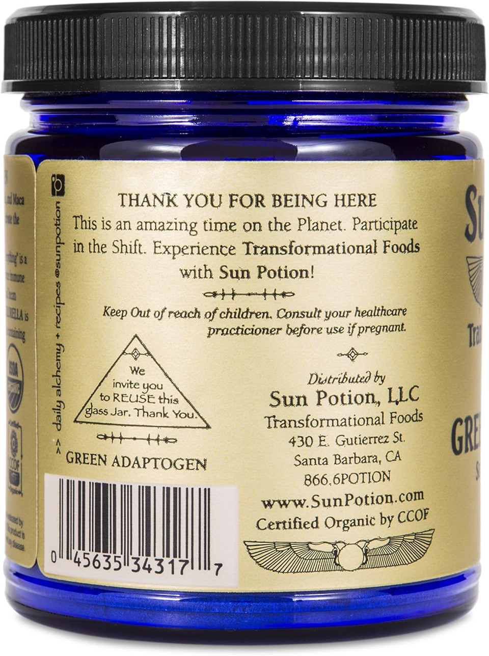 Sun Potion Green Adaptogen Powder (111G)