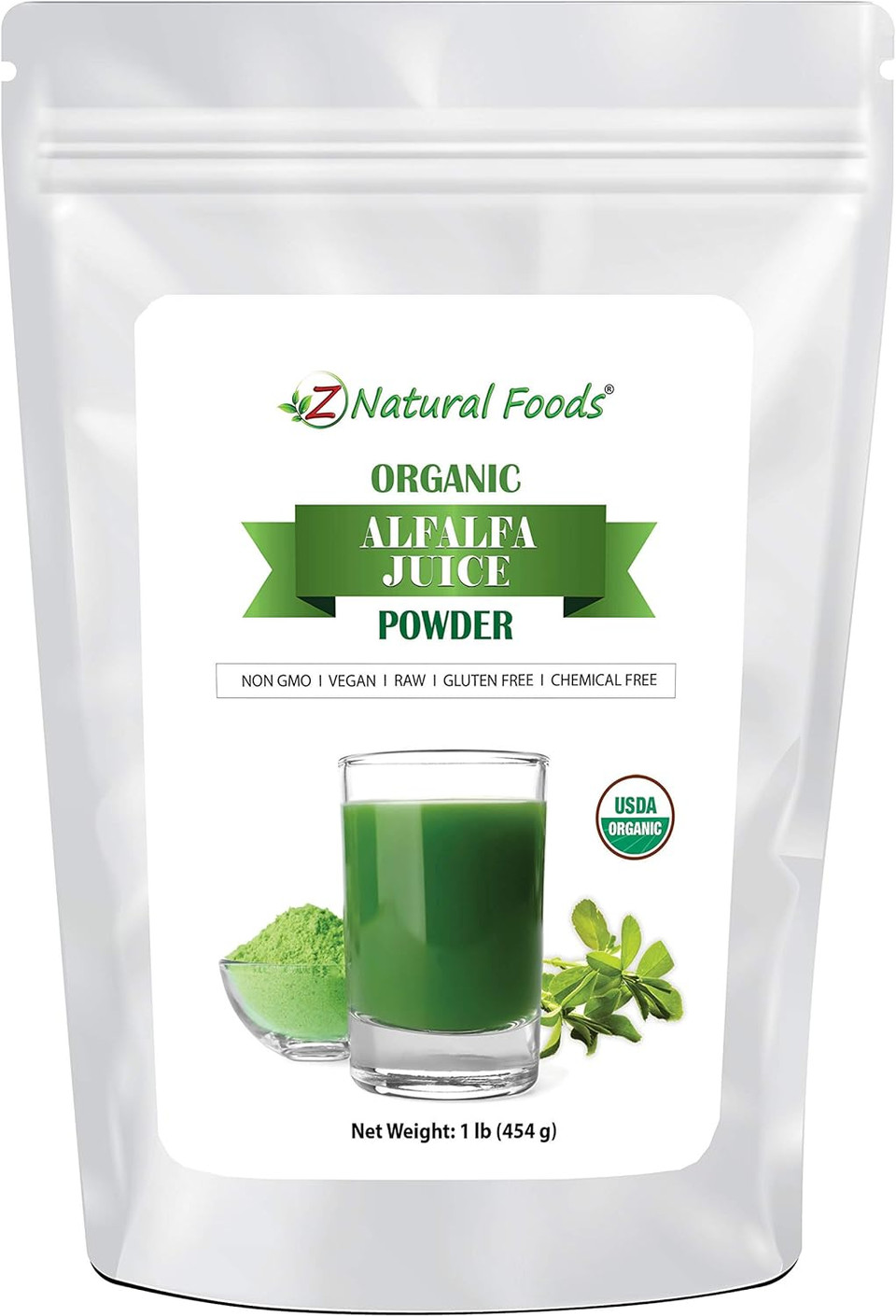 Organic Alfalfa Juice Powder - Amazing Green Grass Superfood - Mix In Smoothies, Drinks, Recipes - Raw, All Natural, Non Gmo, Vegan, Gluten Free - 1 Lb Organic Alfalfa Juice Powder - Amazing Green Grass Superfood - Mix In Smoothies, Drinks, Recipes - Raw, All Natural, Non Gmo, Vegan, Gluten Free - 1 Lb