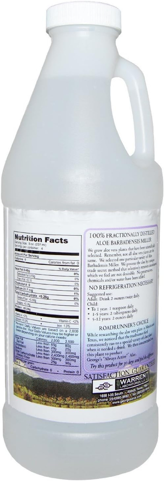 George'S Aloe Vera, 100% Aloe Vera Liquid, 32 Fl Oz (.94 L)