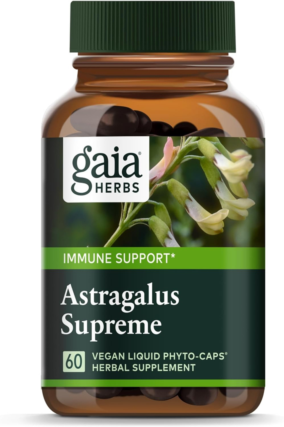 Gaia Herbs Astragalus Supreme - Immune And Antioxidant Support Herbal Supplement - With Astragalus Root, Schisandra Berry, And Ligustrum - 60 Vegan Liquid Phyto-Capsules (15-Day Supply)60 Count (Pack Of 1)