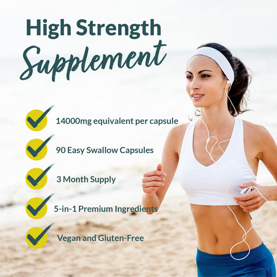 5-In-1 Berberine 14000Mg With Ceylon Cinnamon Milk Thistle Turmeric Artichoke - 30:1 Concentrated Formula Berberine - 3 Month Supply For High Potency - Immune Heart Support