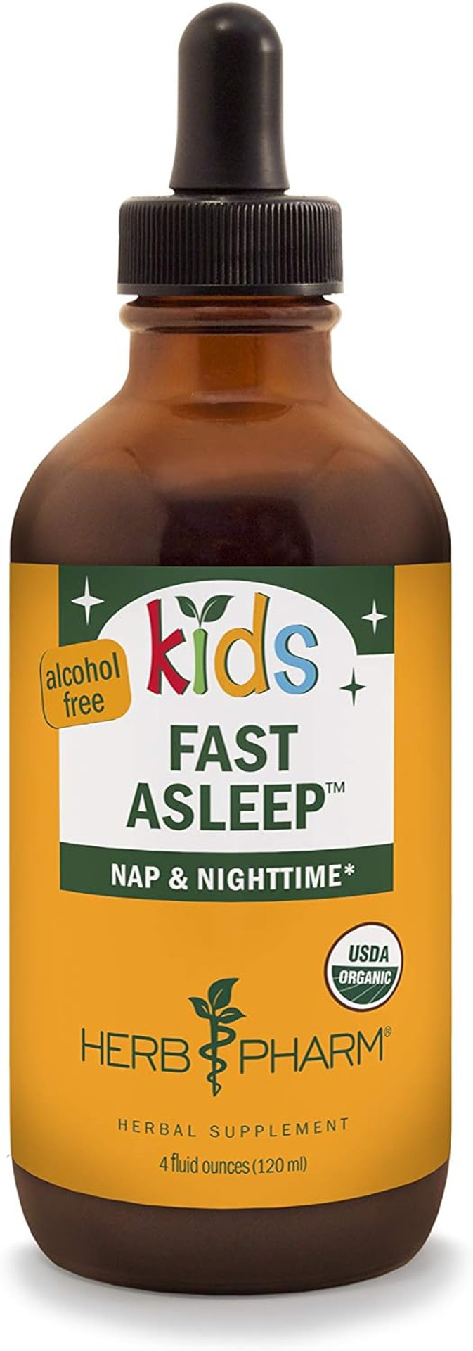 Herb Pharm Kids Certified-Organic Alcohol-Free Fast Asleep Liquid Herbal Formula, 4 Ounce4 Ounce