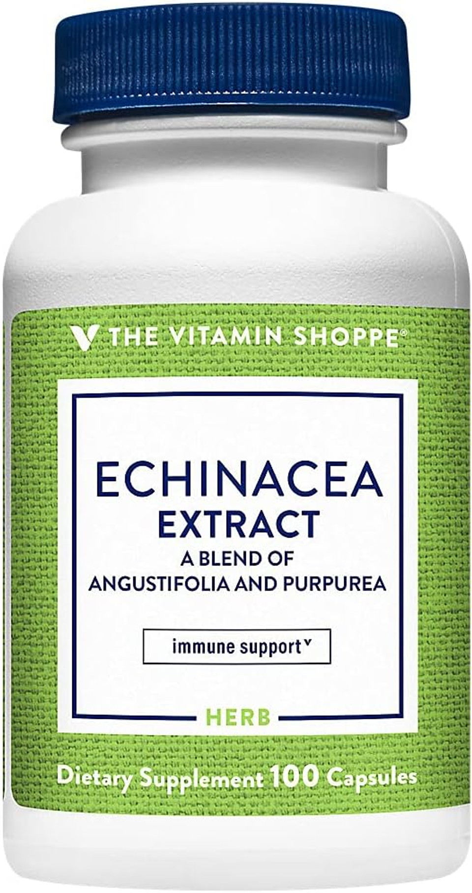The Vitamin Shoppe Standardized Echinacea Extract, A Blend Of Angustifolia And Purpurea, Herbal Supplement That Supports Healthy Immune Function (100 Capsules)