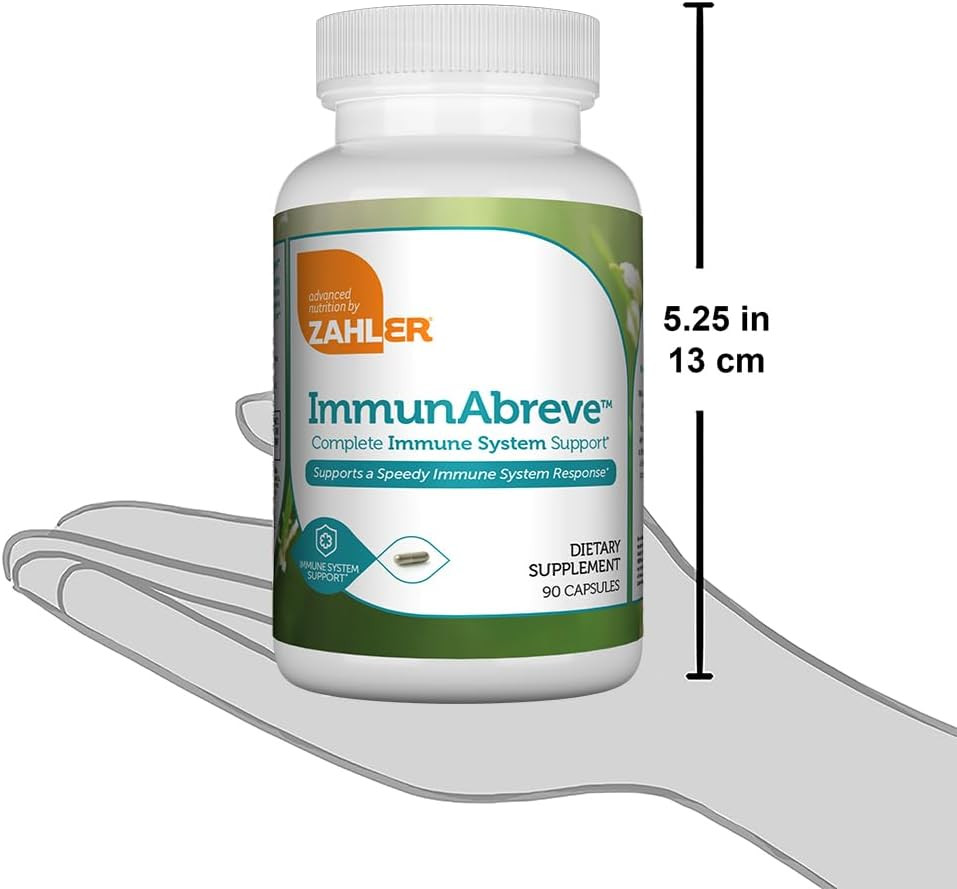 Zahler Immunabreve, Powerful Immune System Support, Contains Vitamin C Pantothenic Acid Echinacea And More, Certified Kosher (180 Capsules)