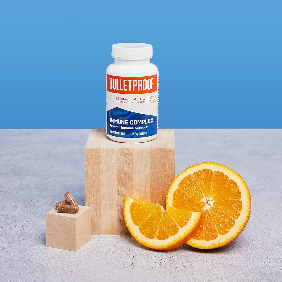 Bulletproof Immune Complex, 90 Capsules, Powerful 1000Mg Vitamin C, 570Mg Herbal Blend, 450Mg Elderberry, Antioxidant Supplement