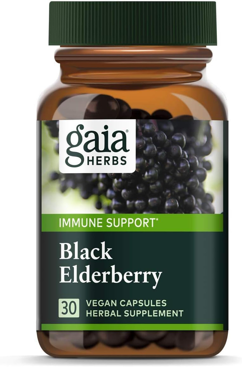 Gaia Herbs Black Elderberry (Sambucus Nigra) 30 Ct, Caps Gaia Herbs Black Elderberry (Sambucus Nigra) 30 Ct, Caps