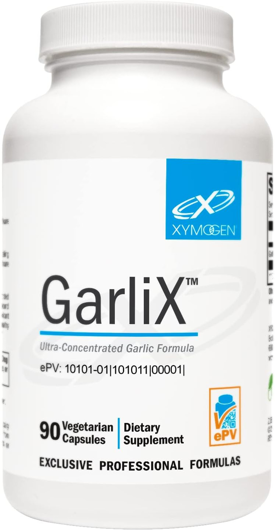 XYMOGEN GarliX - Ultra-Concentrated Garlic Supplement with Allicin + Alliin to Support Antioxidant Activity, Cardiovascular + Immune Health (90 Capsules)