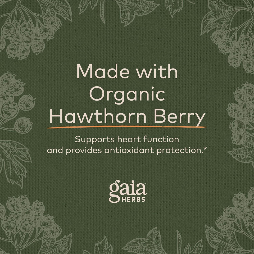 Gaia Herbs Hawthorn Supreme - Hawthorn Berry Supplement To Support Heart Health - For Use At Every Age And Stage To Sustain And Support The Heart - 60 Vegan Liquid Phyto-Capsules (30-Day Supply)