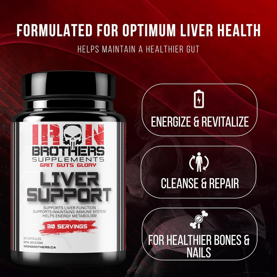 Iron Brothers Supplements Liver Cleanse Detox Supplement With Dandelion Root, Milk Thistle & Zinc For Healthy Liver Function & Liver Support For Men & Woman