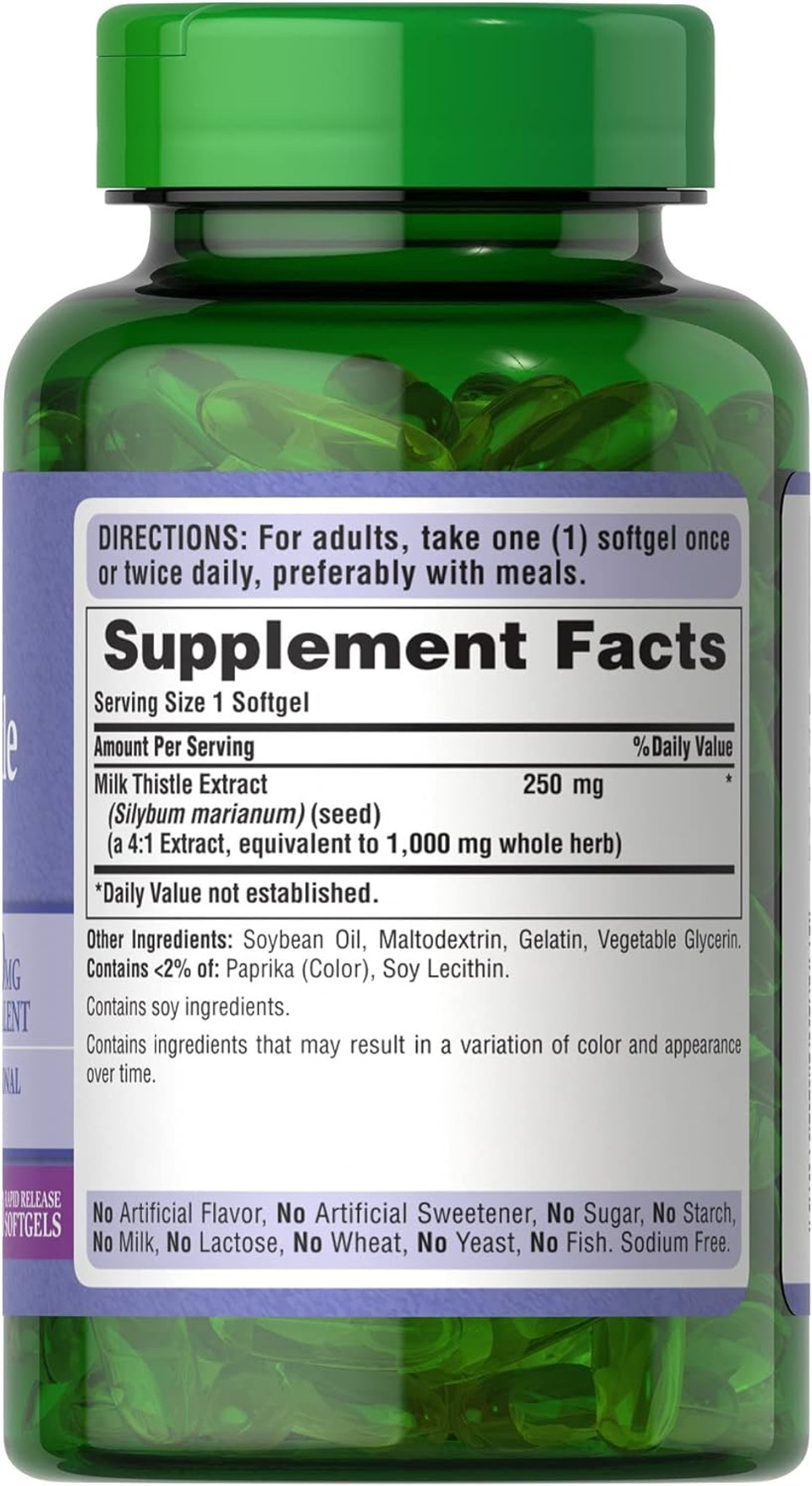 Puritan'S Pride Milk Thistle , 180 Count (Pack Of 2)