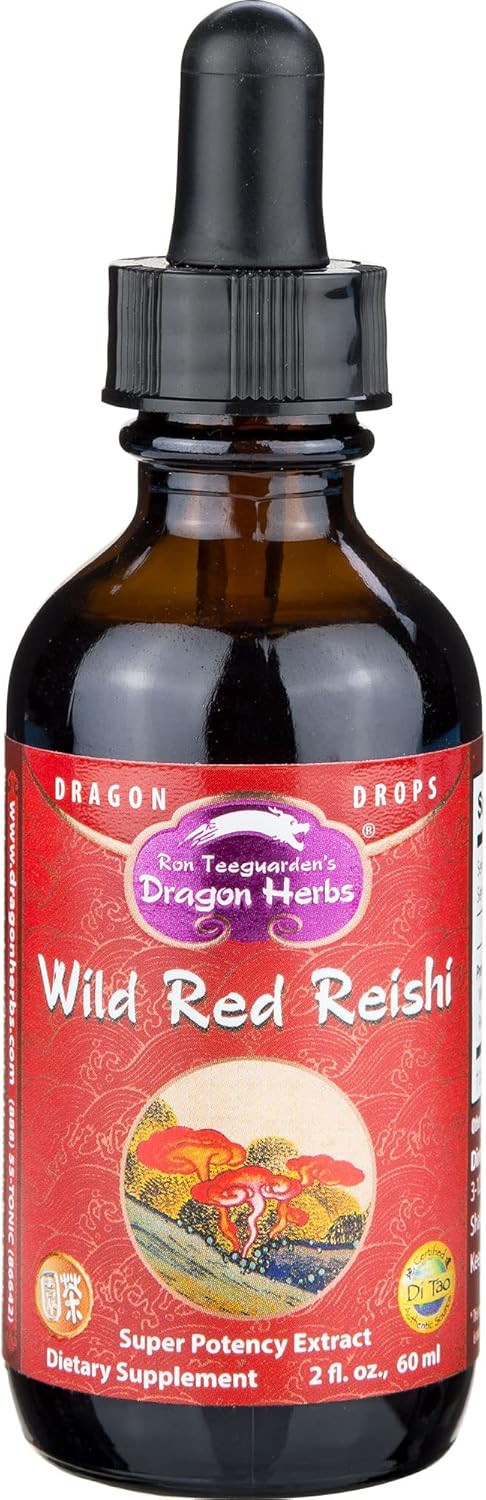 Dragon Herbs - Wild Red Reishi Drops - 2 Fl Oz