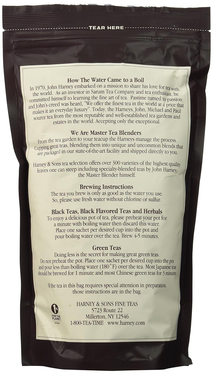 Harney & Sons Chaga Mushroom Tea, Bulk Bag Of 50 Sachets