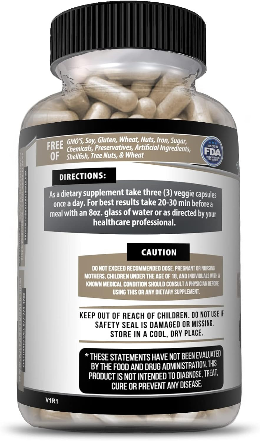 Kaya Naturals Premium Mushroom Complex Potent | Organic Mushroom Supplement| Mushroom Complex Capsules 1995Mg Per Serving - Aids Mental Clarity Supports Immune System, Wellness & Vitality | 180 Count180 Count (Pack Of 1)