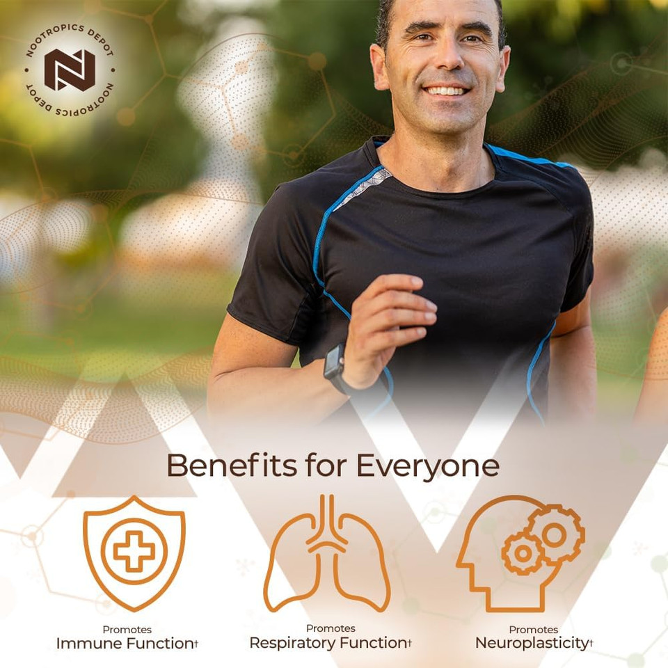 Nootropics Depot Tiger Milk Mushroom Capsules | 300Mg | 60 Count | Lignosus Rhinocerus Sclerotium | Cognition, Histamine, & Respiratory Support60 Count