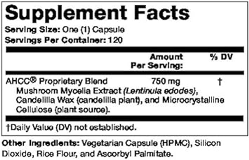 Olympian Labs Premium Ahcc Supplementã¢Â750Mg Of Ahcc Per Capsuleã¢ÂSupports Immune Health, Liver Function, And Natural Killer Cell Activity- 60 Caps
