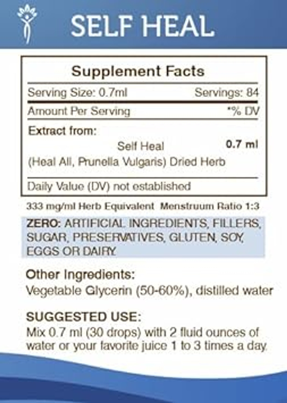 Self Heal Liquid Extract Alcohol-Free Made With Natural 100% Pure Herb 2Oz2 Fl Oz (Pack Of 1)