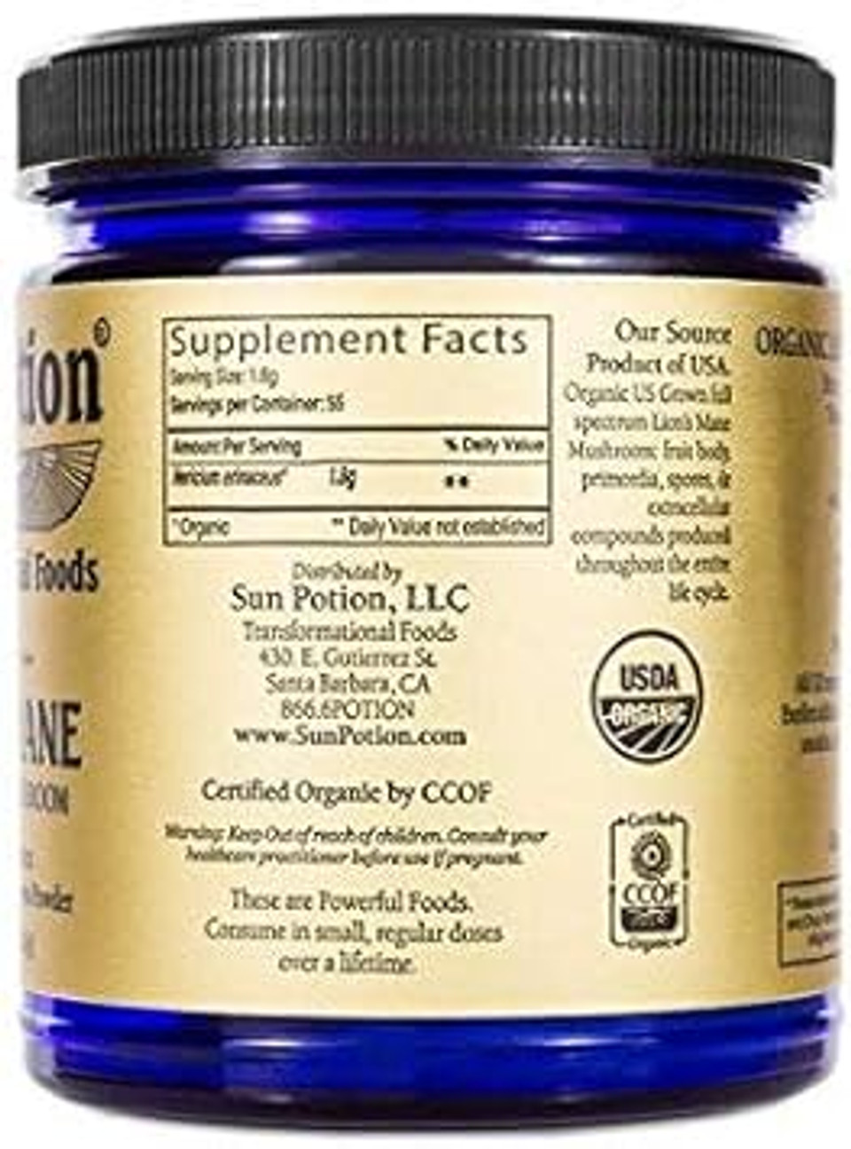 Sun Potion Lionã¢ÂS Mane (Organic) - Mind Power Mushroom (100G)