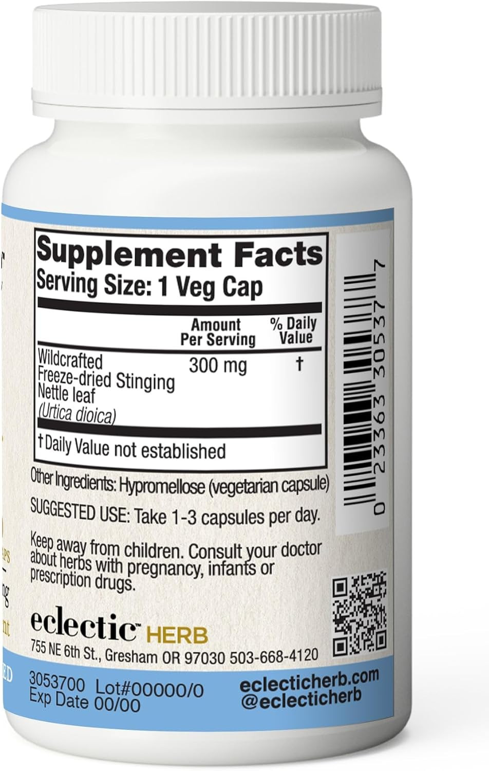 Eclectic Institute Raw Freeze-Dried Non-Gmo Nettle Leaf | Healthy Sinus Support, Histamine Response & Respiratory Wellness | 90 Ct