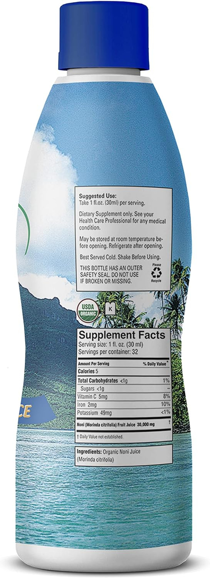 Earth'S Bounty - Tahitian Organic Noni Juice - 32 Fl.Oz. - Healthy Immune System & Joint Health Support - 100% Natural Noni Juice - Organic - Kosher