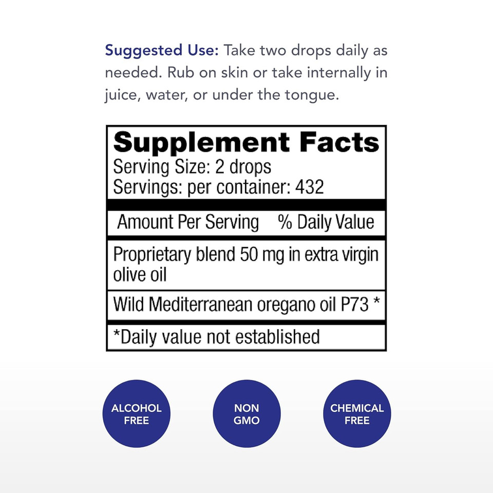 Physician'S Strength Oregawild Extra Strength - 30 Ml - High Carvacrol Formula - 100% Wild Oregano Oil - 432 Servings