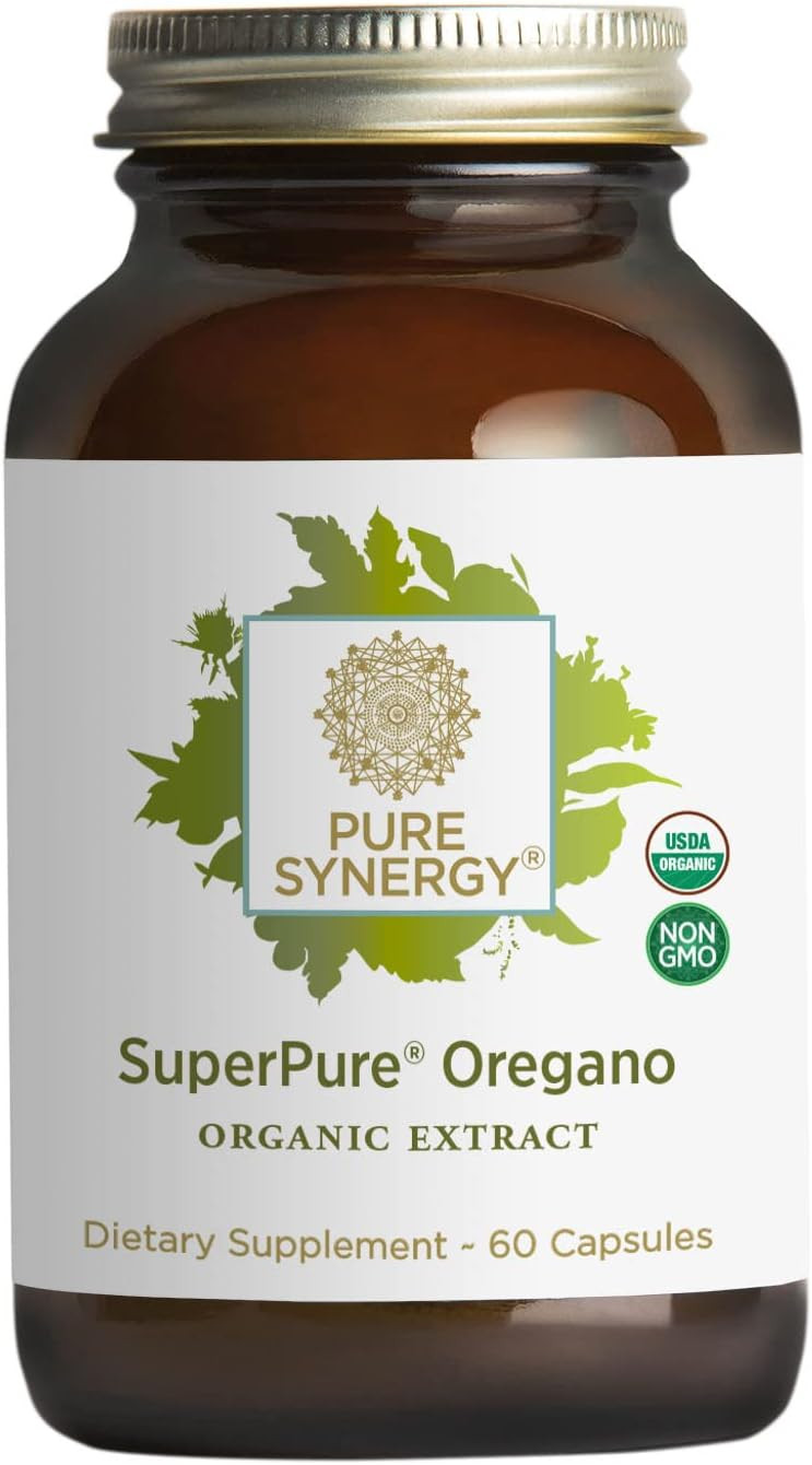 Pure Synergy Superpure Oregano Extract | 60 Capsules | Usda Organic | Non-Gmo | Vegan | With 36 Mg Of Carvacrol For Immune Health