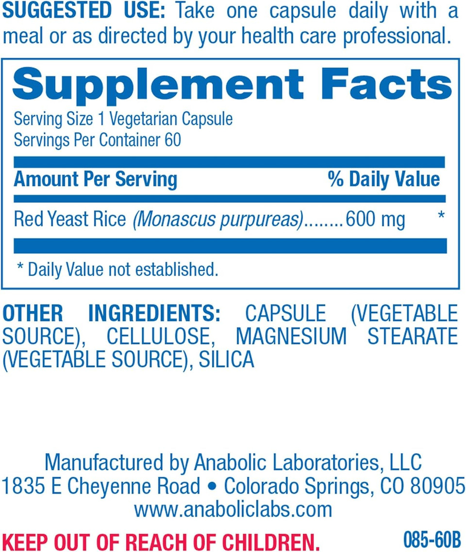 Red Yeast Rice By Anabolic Labs